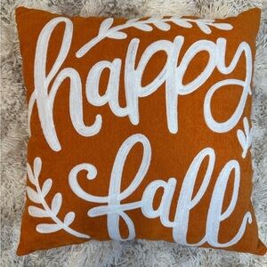 Fall Decor Orange Throw Pillow Size 15” x 15”